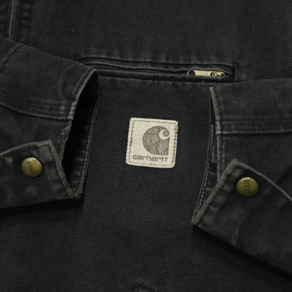 RARE Vintage Carhartt J43 ONX Onyx Faded Black Detroit Jacket Size Medium - Picture 13 of 16